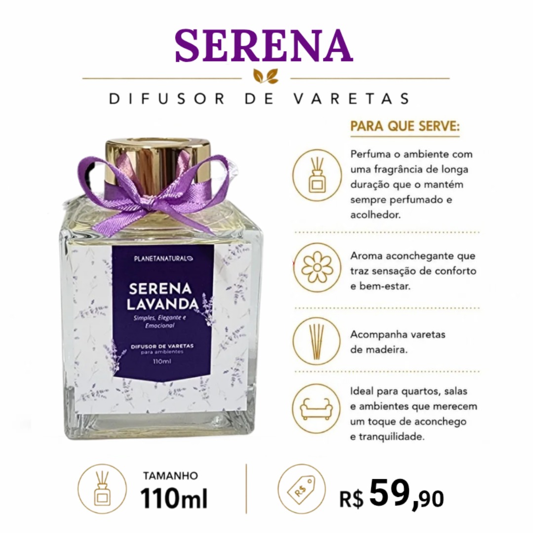 Aromatizador de Varetas SERENA 110ml (Para Ambientes)