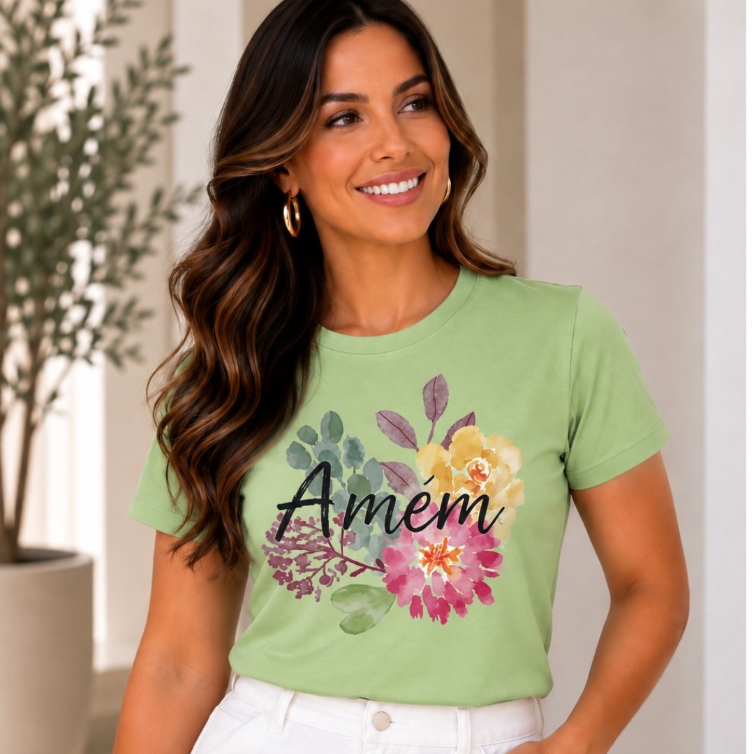 Camiseta Feminina - Amém