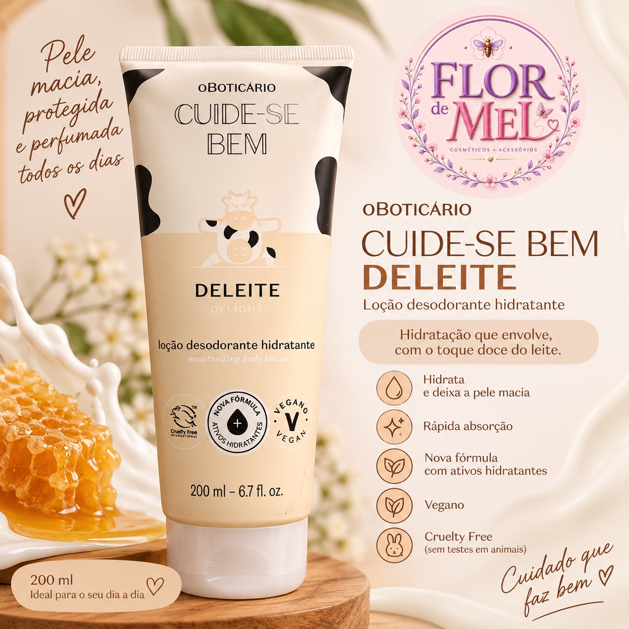 Creme hidratante Deleite