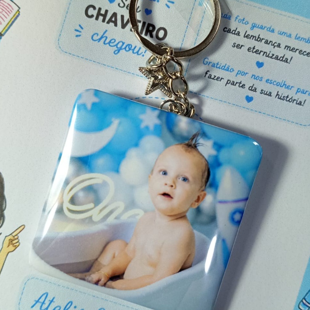 CHAVEIRO QUADRADO - UMA FACE - MEDIDA 5 CMX5CM
