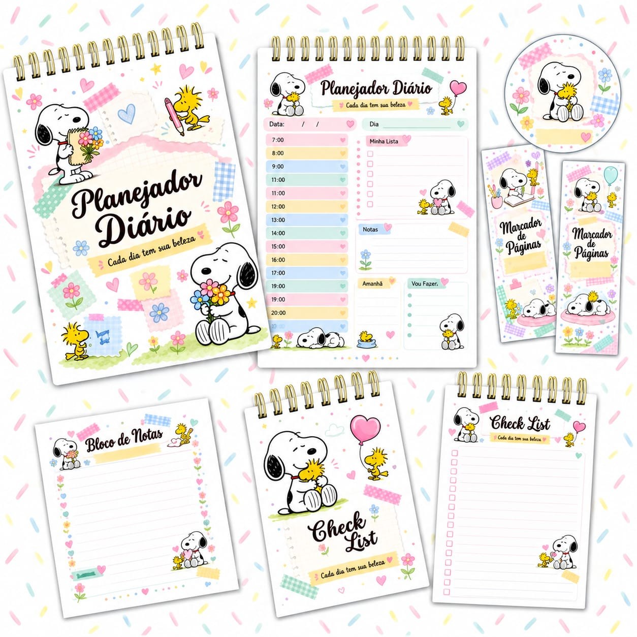 PLANNER DIÁRIO - TEMA SNOOPY