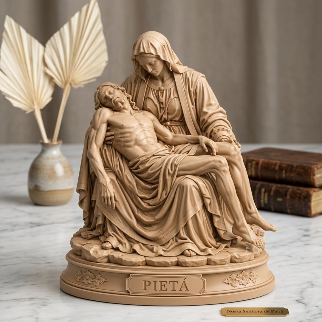 Nossa Senhora da Piedade – Pietà | Imagem Religiosa em 3D