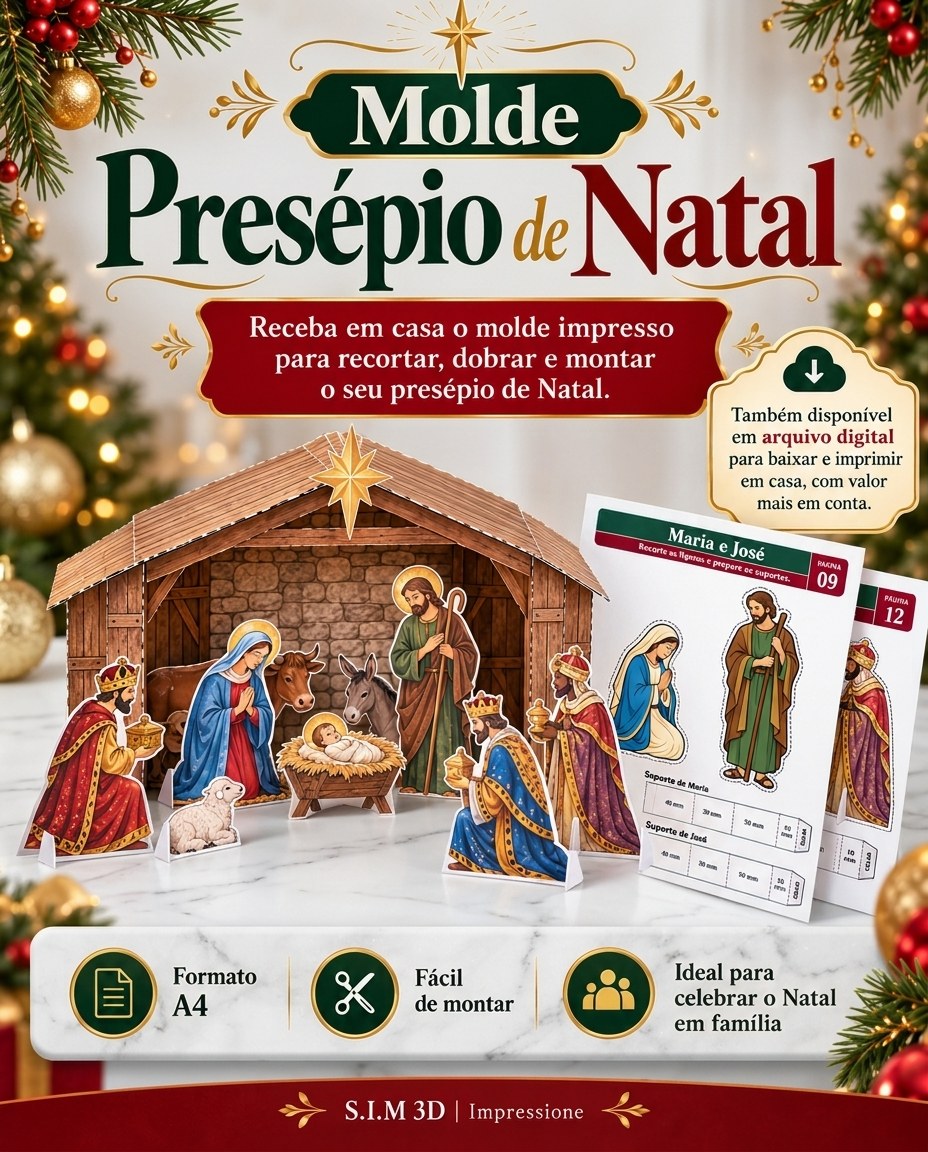 Molde Presépio de Natal — Monte seu presépio